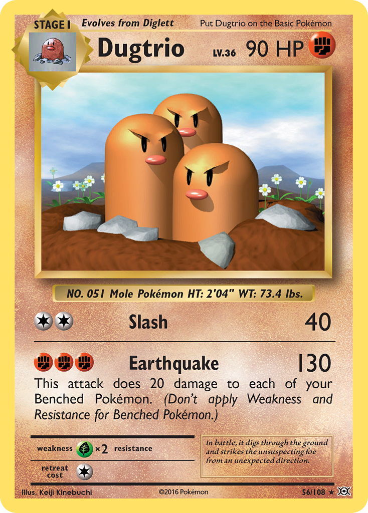 Dugtrio (56/108) [XY: Evolutions] | L.A. Mood Comics and Games