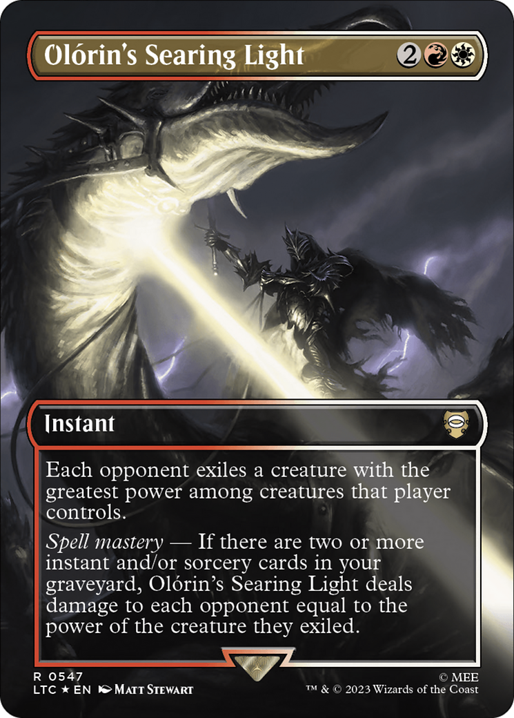 Olorin's Searing Light (Borderless) (Surge Foil) [The Lord of the Rings: Tales of Middle-Earth Commander] | L.A. Mood Comics and Games