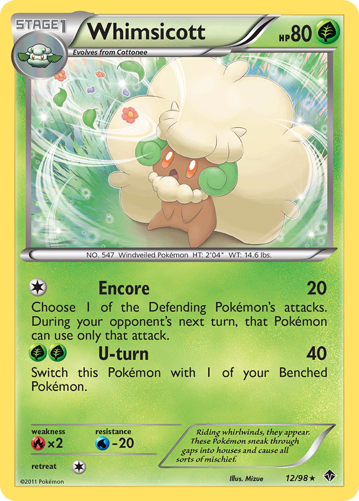 Whimsicott (12/98) [Black & White: Emerging Powers] | L.A. Mood Comics and Games