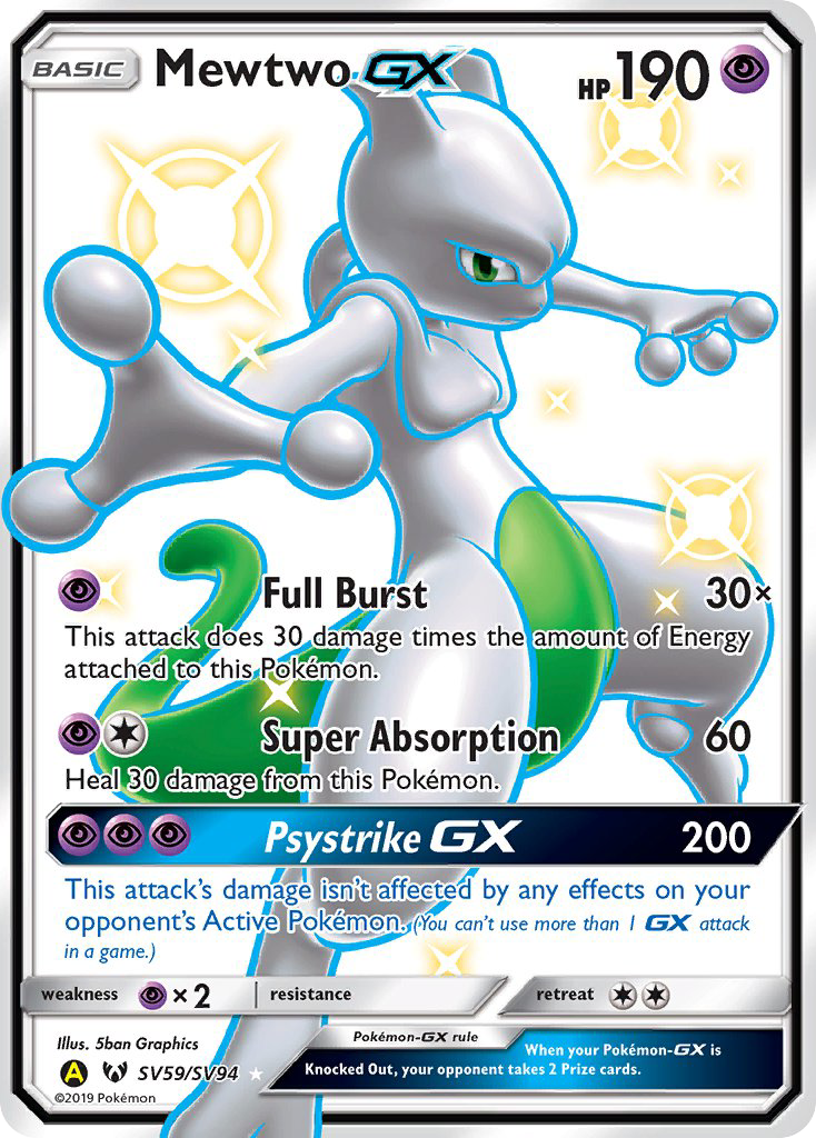 Mewtwo GX (SV59/SV94) [Sun & Moon: Hidden Fates - Shiny Vault] | L.A. Mood Comics and Games