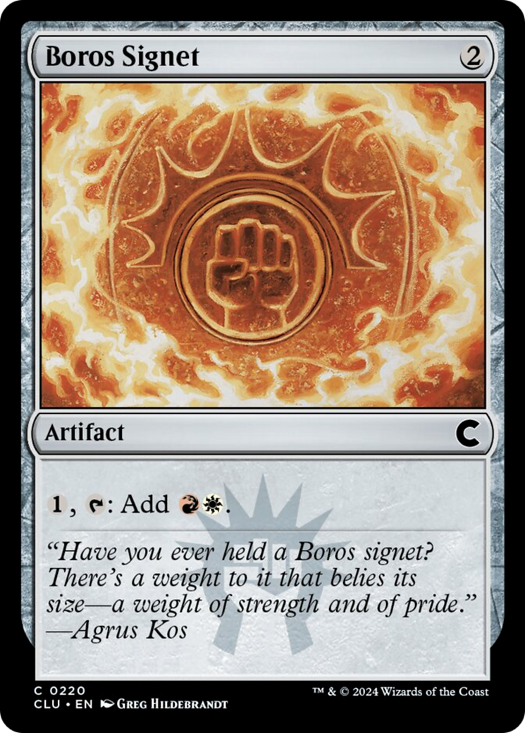 Boros Signet [Ravnica: Clue Edition] | L.A. Mood Comics and Games