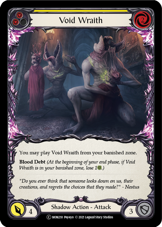 Void Wraith (Yellow) [U-MON210-RF] (Monarch Unlimited)  Unlimited Rainbow Foil | L.A. Mood Comics and Games