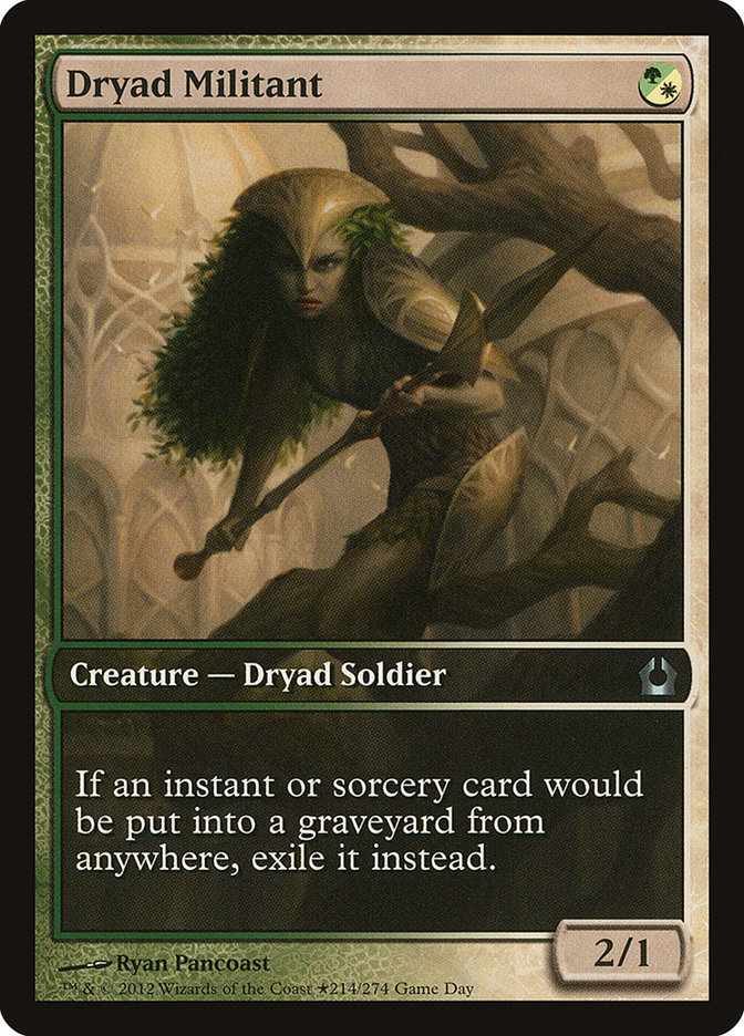 Dryad Militant (Game Day) (Extended Art) [Return to Ravnica Promos] | L.A. Mood Comics and Games