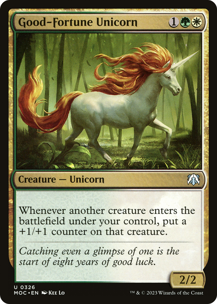 Good-Fortune Unicorn [March of the Machine Commander] | L.A. Mood Comics and Games