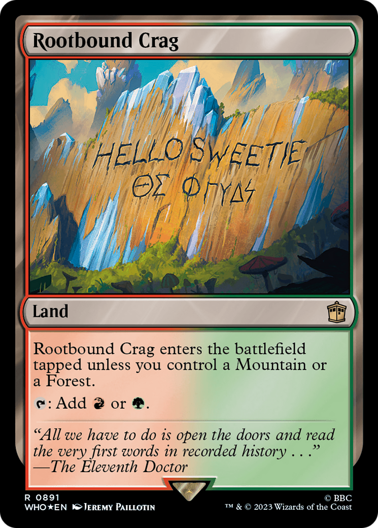 Rootbound Crag (Surge Foil) [Doctor Who] | L.A. Mood Comics and Games
