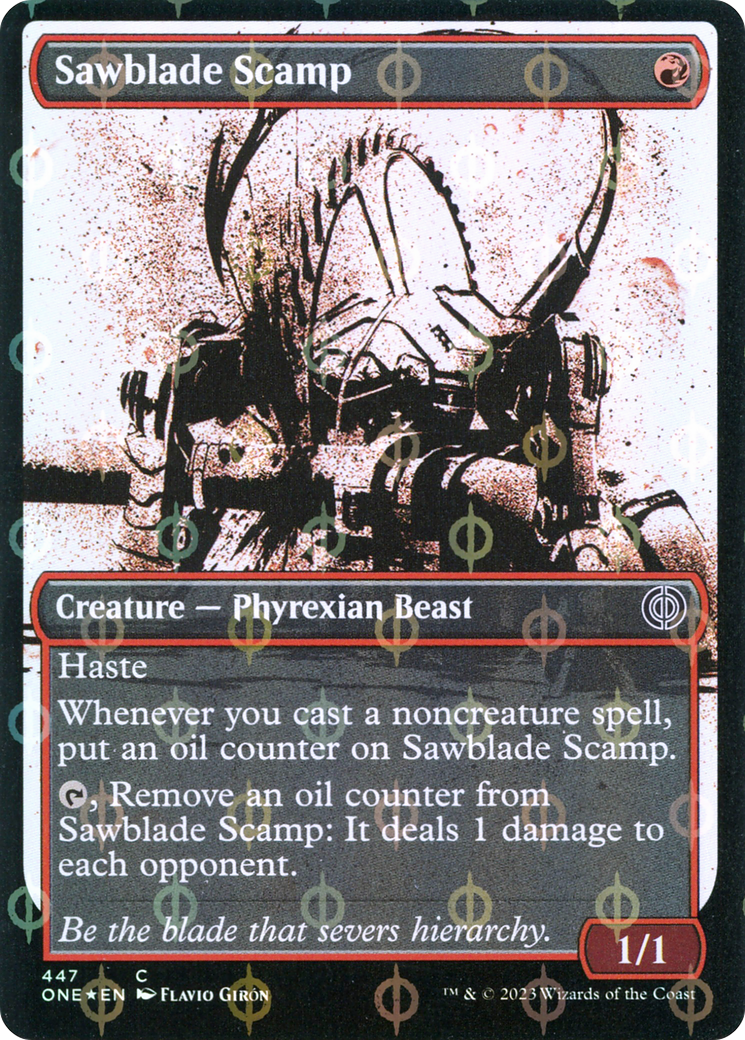 Sawblade Scamp (Showcase Ichor Step-and-Compleat Foil) [Phyrexia: All Will Be One] | L.A. Mood Comics and Games