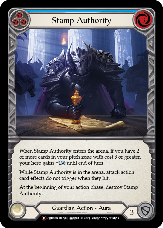 Stamp Authority [U-CRU028] (Crucible of War Unlimited)  Unlimited Rainbow Foil | L.A. Mood Comics and Games
