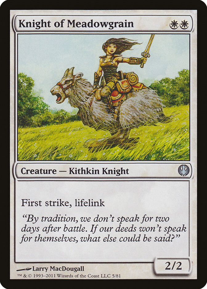 Knight of Meadowgrain [Duel Decks: Knights vs. Dragons] | L.A. Mood Comics and Games