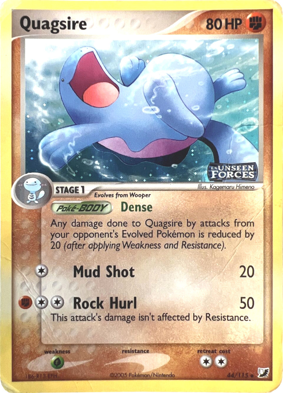 Quagsire (44/115) (Stamped) [EX: Unseen Forces] | L.A. Mood Comics and Games