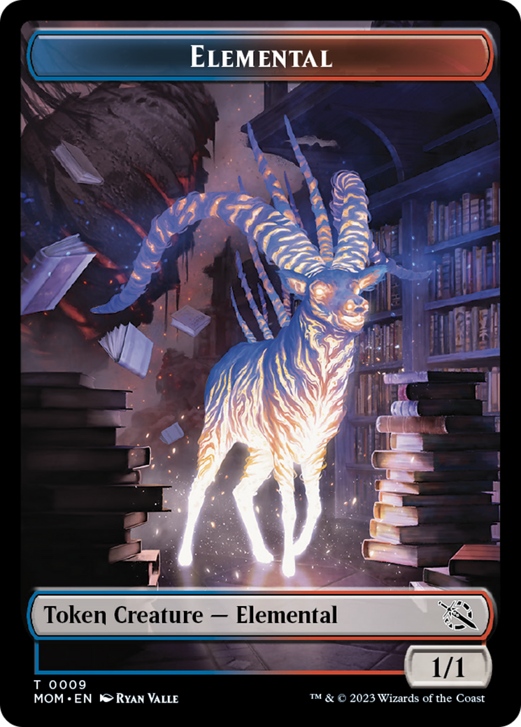 Elemental (9) // Thopter Double-Sided Token [March of the Machine Tokens] | L.A. Mood Comics and Games