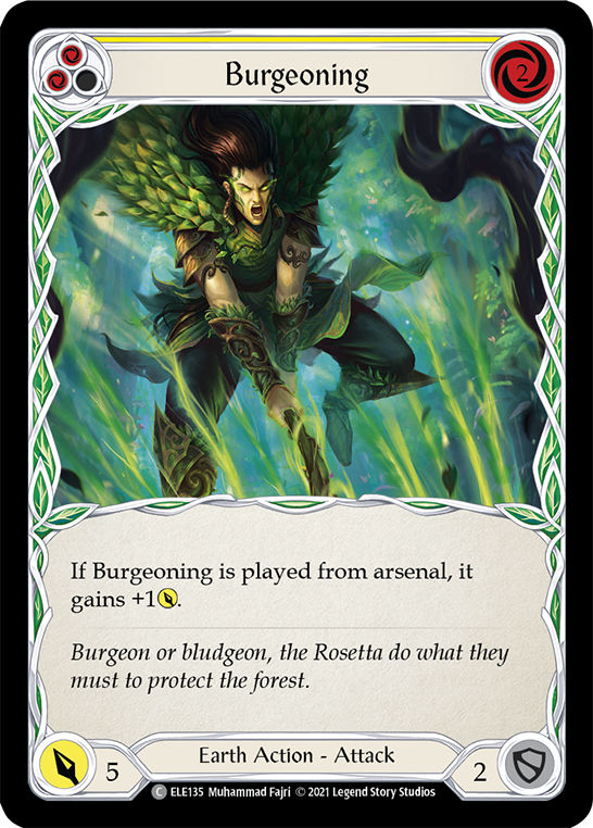 Burgeoning (Yellow) [ELE135] (Tales of Aria)  1st Edition Rainbow Foil | L.A. Mood Comics and Games