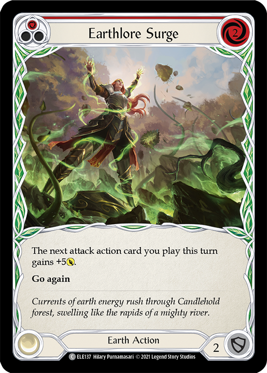 Earthlore Surge (Red) [ELE137] (Tales of Aria)  1st Edition Rainbow Foil | L.A. Mood Comics and Games