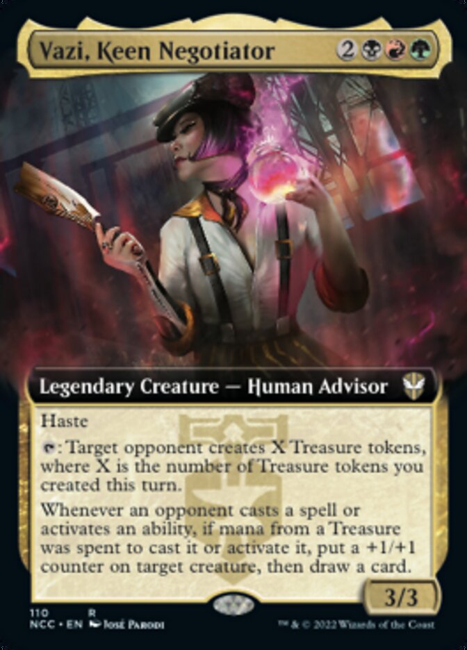 Vazi, Keen Negotiator (Extended Art) [Streets of New Capenna Commander] | L.A. Mood Comics and Games