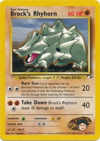 Brock's Rhyhorn (22/132) [Gym Heroes Unlimited] | L.A. Mood Comics and Games