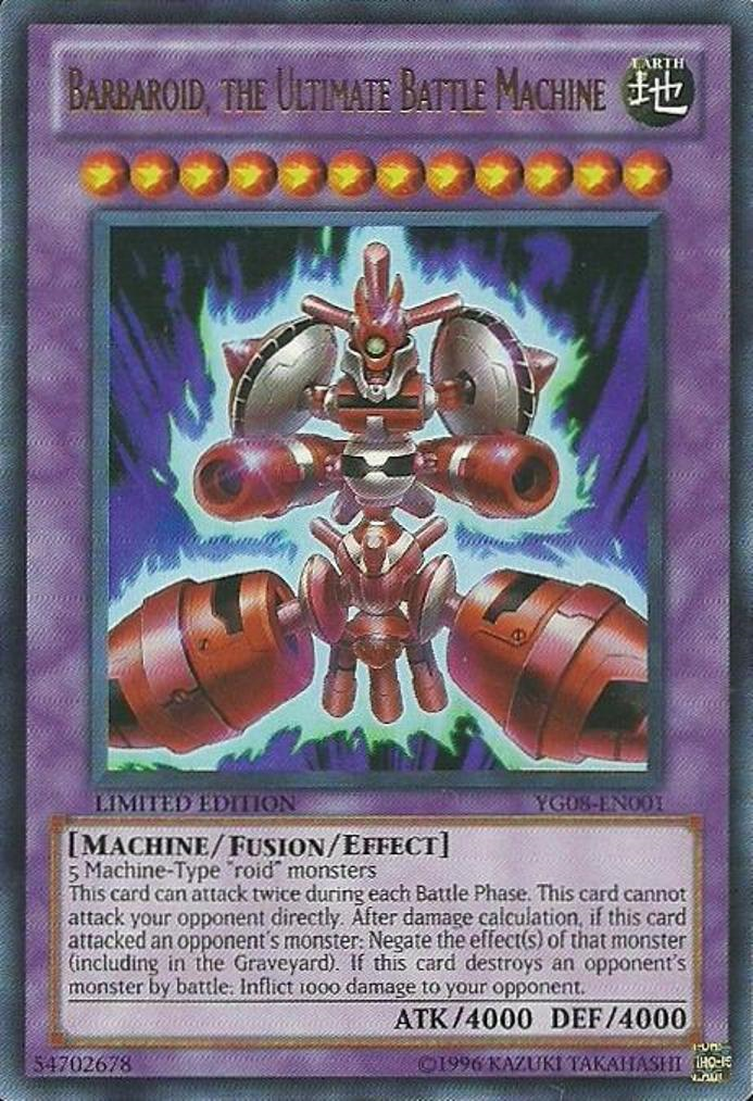 Barbaroid, the Ultimate Battle Machine [YG08-EN001] Ultra Rare | L.A. Mood Comics and Games