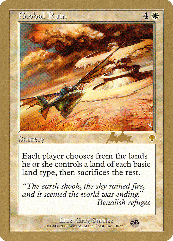 Global Ruin (Brian Kibler) (SB) [World Championship Decks 2002] | L.A. Mood Comics and Games