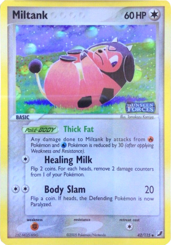 Miltank (42/115) (Stamped) [EX: Unseen Forces] | L.A. Mood Comics and Games