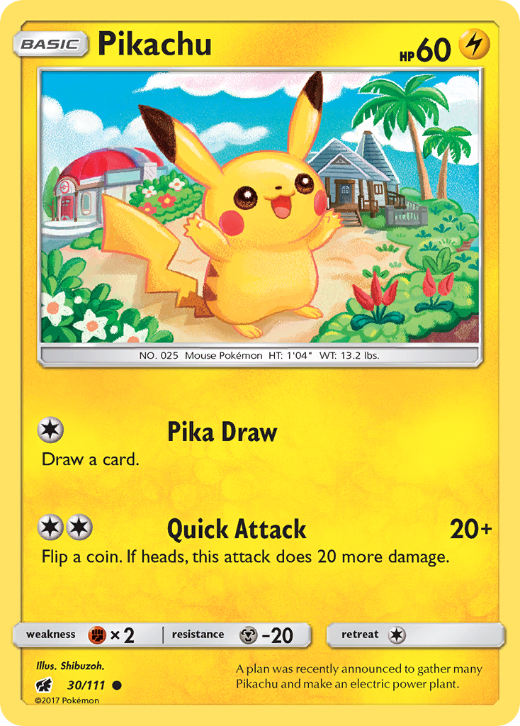 Pikachu (30/111) [Sun & Moon: Crimson Invasion] | L.A. Mood Comics and Games