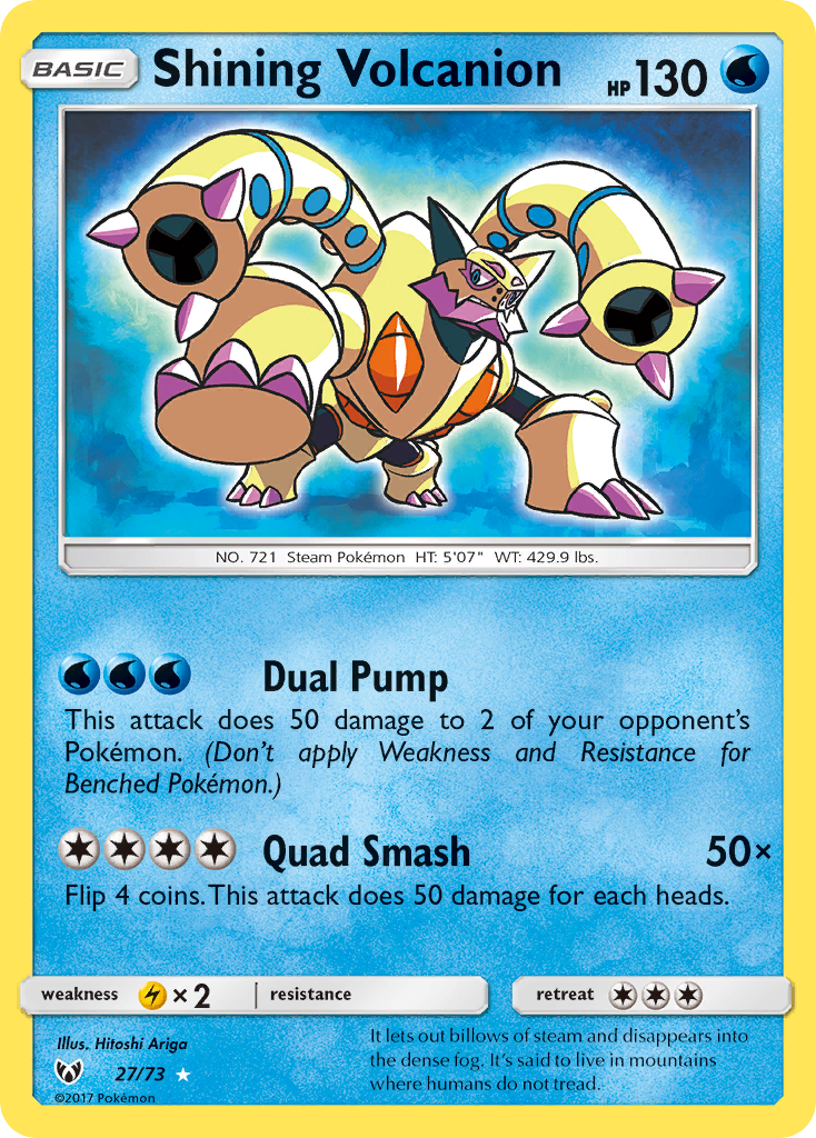 Shining Volcanion (27/73) [Sun & Moon: Shining Legends] | L.A. Mood Comics and Games
