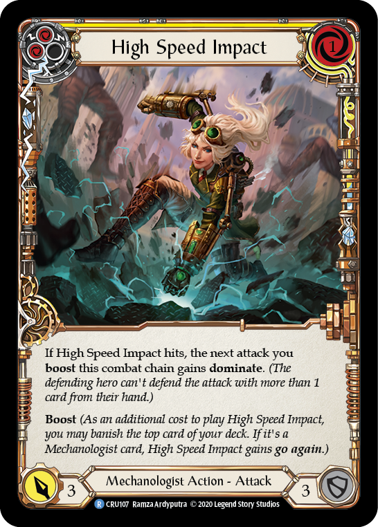 High Speed Impact (Yellow) [CRU107] (Crucible of War)  1st Edition Normal | L.A. Mood Comics and Games