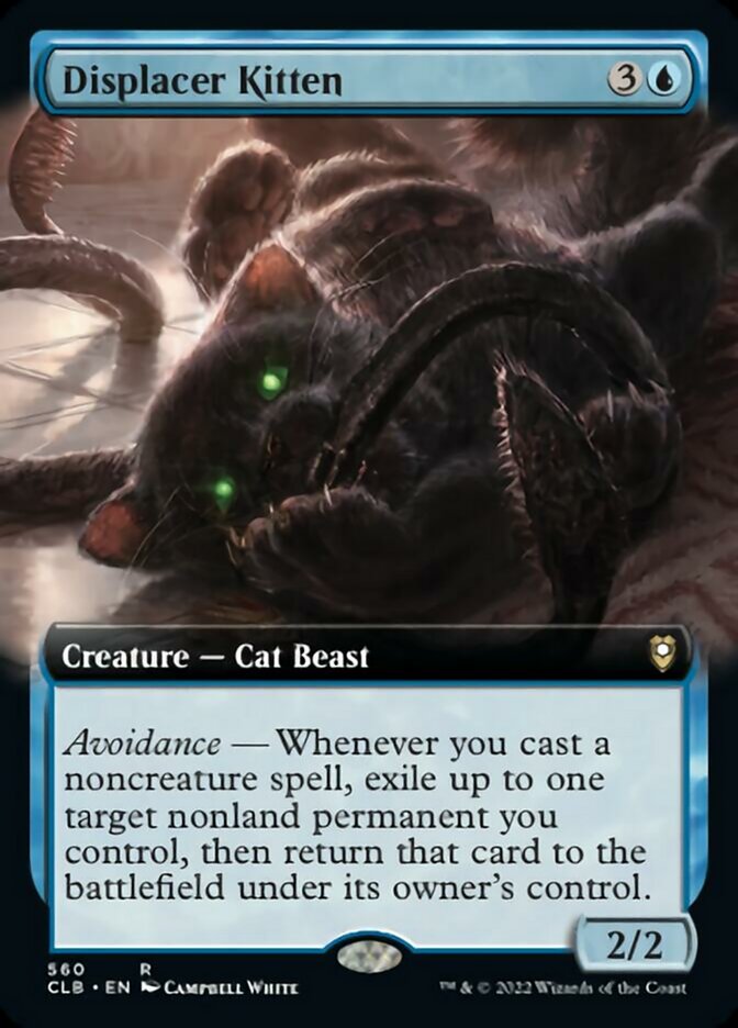 Displacer Kitten (Extended Art) [Commander Legends: Battle for Baldur's Gate] | L.A. Mood Comics and Games