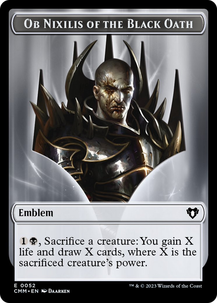 Ob Nixilis of the Black Oath Emblem [Commander Masters Tokens] | L.A. Mood Comics and Games