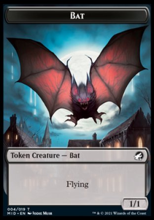 Spirit // Bat Double-Sided Token [Innistrad: Midnight Hunt Tokens] | L.A. Mood Comics and Games