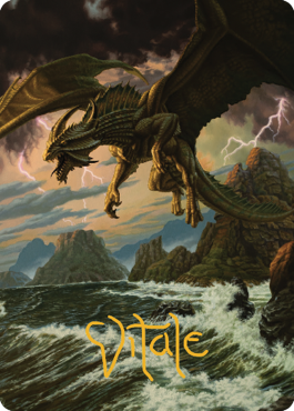 Ancient Bronze Dragon Art Card (03) (Gold-Stamped Signature) [Commander Legends: Battle for Baldur's Gate Art Series] | L.A. Mood Comics and Games