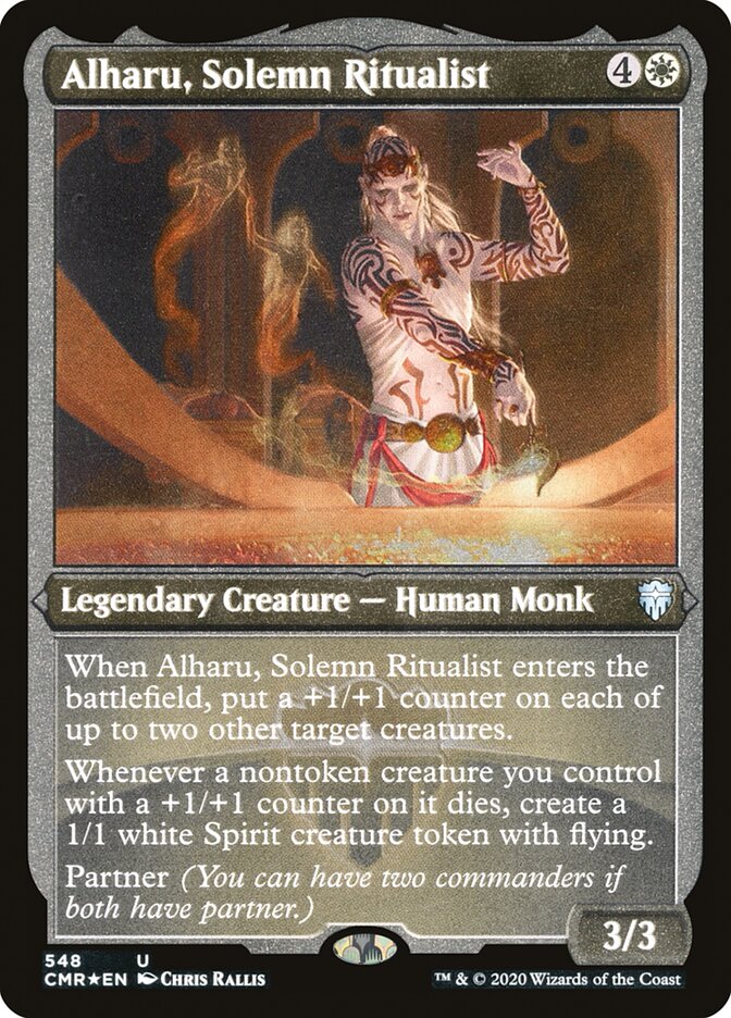 Alharu, Solemn Ritualist (Etched) [Commander Legends] | L.A. Mood Comics and Games