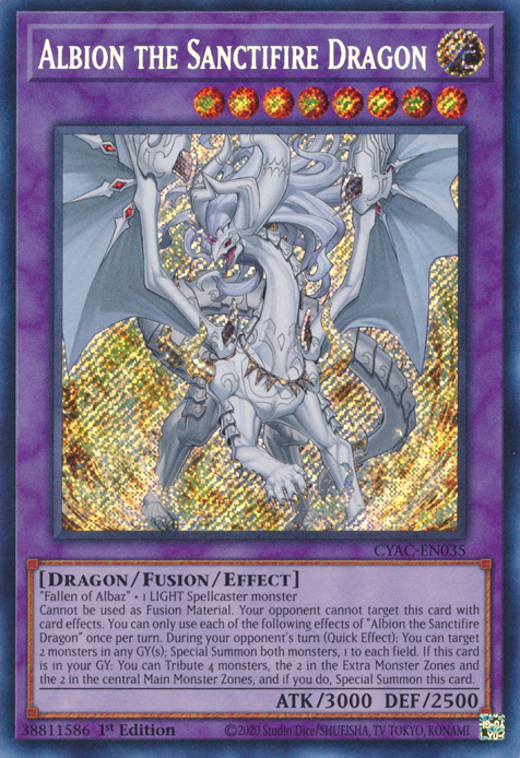 Albion the Sanctifire Dragon [CYAC-EN035] Secret Rare | L.A. Mood Comics and Games