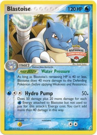 Blastoise (14/100) (National Championship Promo) [EX: Crystal Guardians] | L.A. Mood Comics and Games
