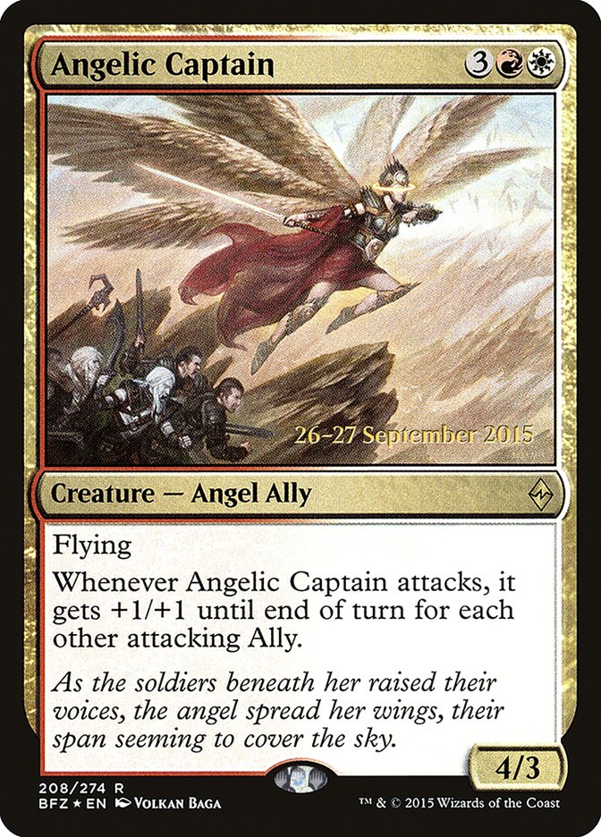 Angelic Captain [Battle for Zendikar Prerelease Promos] | L.A. Mood Comics and Games