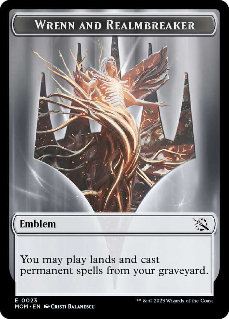 Wrenn and Realmbreaker Emblem [March of the Machine Tokens] | L.A. Mood Comics and Games