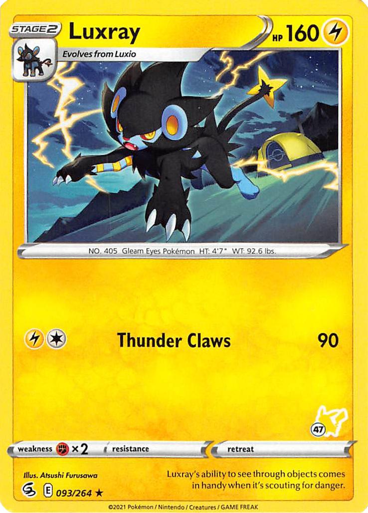 Luxray (093/264) (Pikachu Stamp #47) [Battle Academy 2022] | L.A. Mood Comics and Games