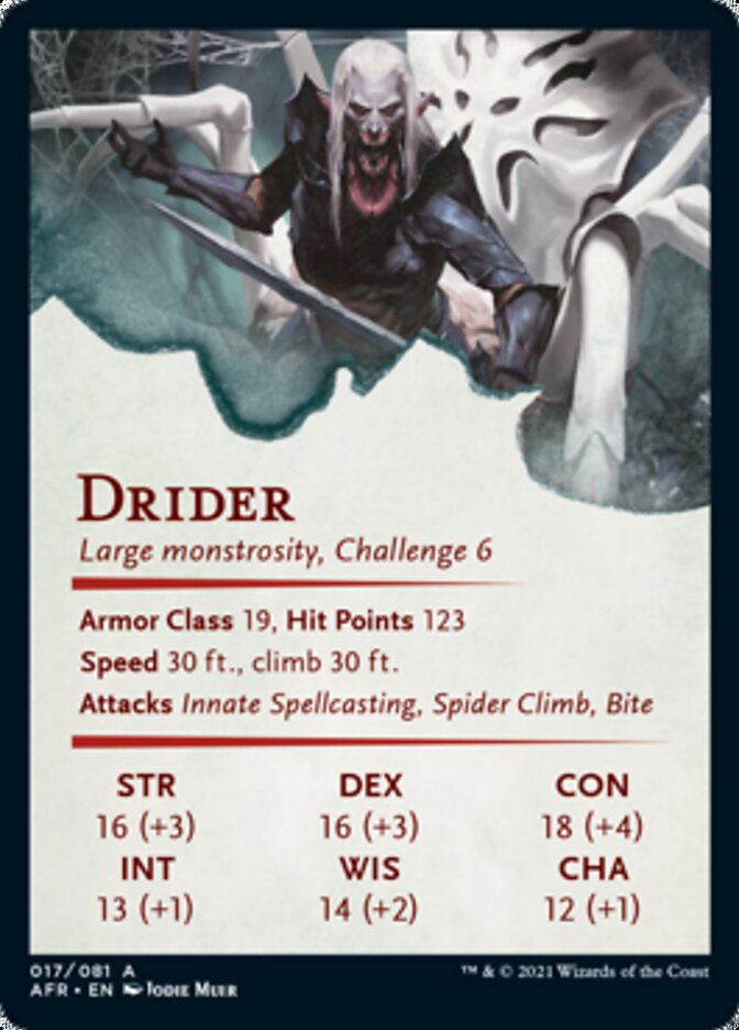 Drider Art Card [Dungeons & Dragons: Adventures in the Forgotten Realms Art Series] | L.A. Mood Comics and Games