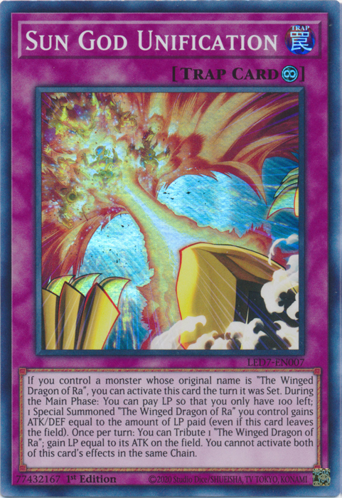 Sun God Unification [LED7-EN007] Super Rare | L.A. Mood Comics and Games