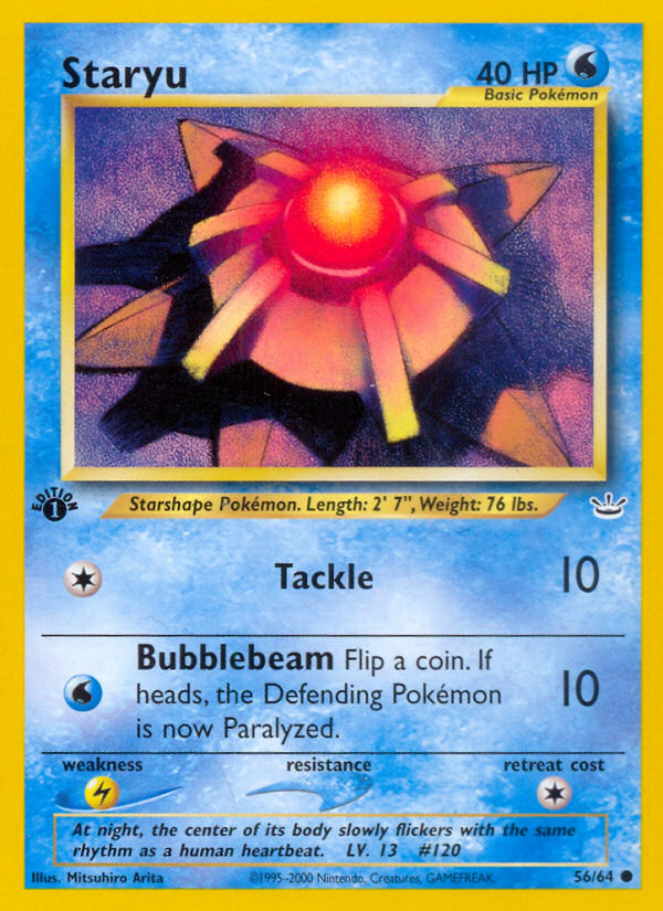 Staryu (56/64) [Neo Revelation 1st Edition] | L.A. Mood Comics and Games
