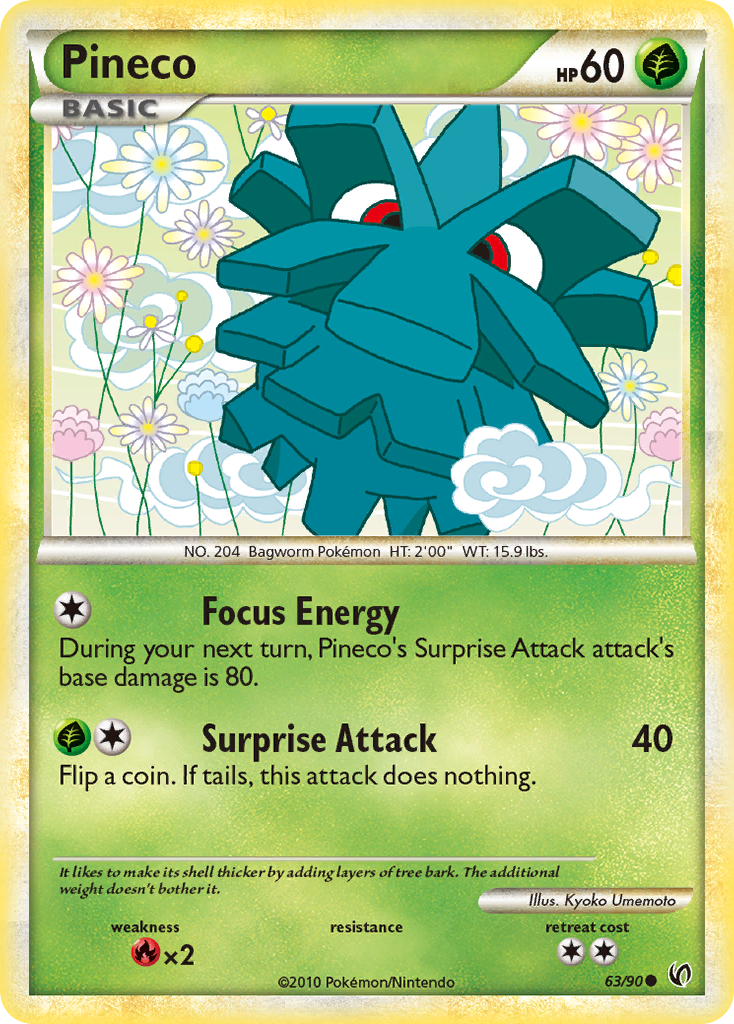 Pineco (63/90) [HeartGold & SoulSilver: Undaunted] | L.A. Mood Comics and Games