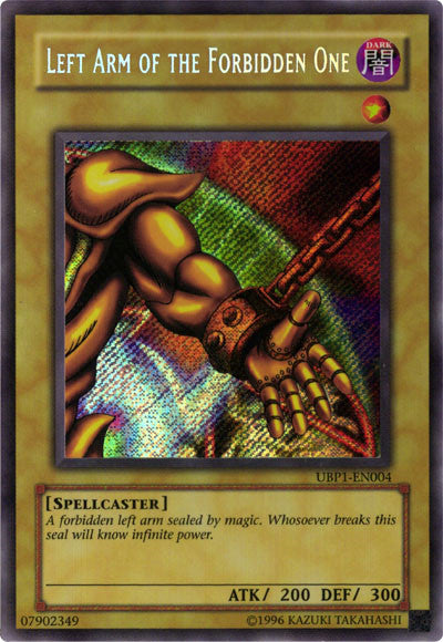 Left Arm of the Forbidden One [UBP1-EN004] Secret Rare | L.A. Mood Comics and Games