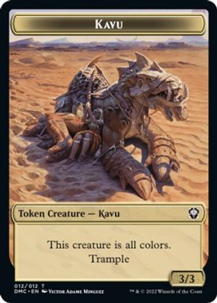 Kavu // Bear Double-Sided Token [Dominaria United Commander Tokens] | L.A. Mood Comics and Games