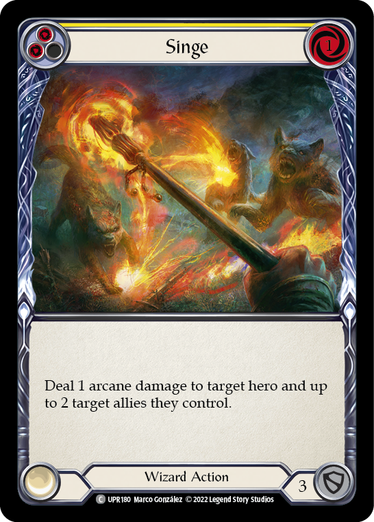 Singe (Yellow) [UPR180] (Uprising)  Rainbow Foil | L.A. Mood Comics and Games