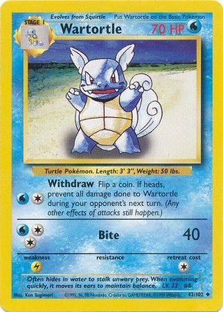 Wartortle (42/102) [Base Set Unlimited] | L.A. Mood Comics and Games