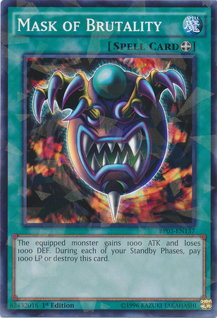 Mask of Brutality [BP03-EN137] Shatterfoil Rare | L.A. Mood Comics and Games