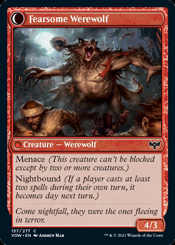 Fearful Villager // Fearsome Werewolf [Innistrad: Crimson Vow] | L.A. Mood Comics and Games