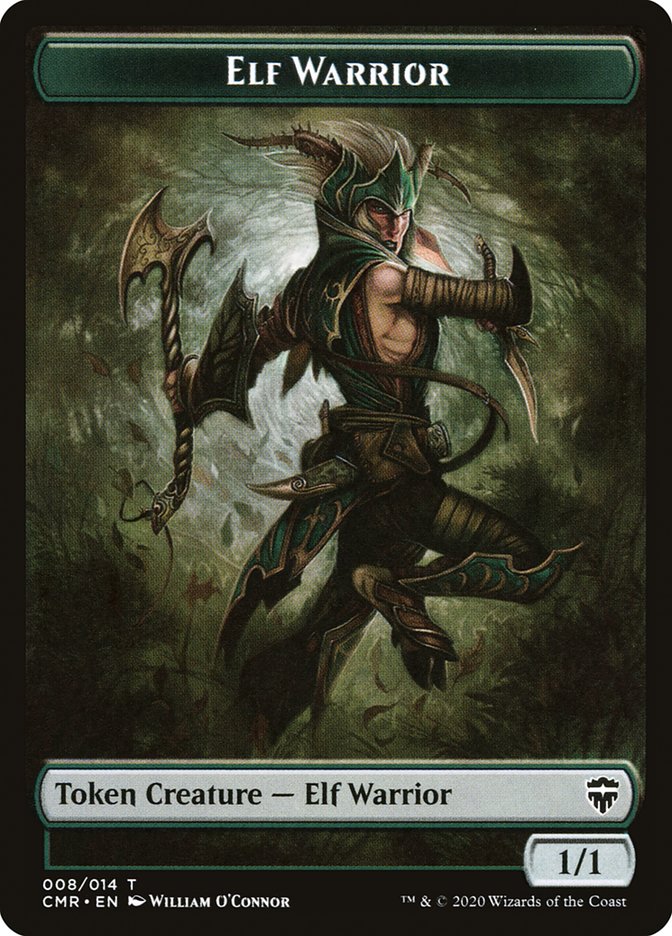 Angel // Elf Warrior Double-Sided Token [Commander Legends Tokens] | L.A. Mood Comics and Games