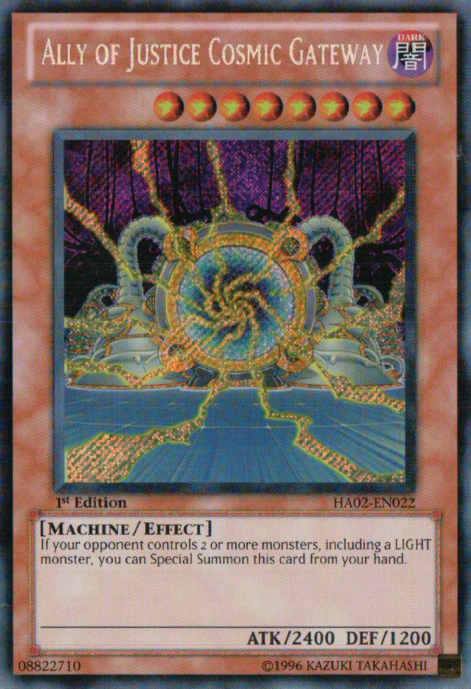 Ally of Justice Cosmic Gateway [HA02-EN022] Secret Rare | L.A. Mood Comics and Games