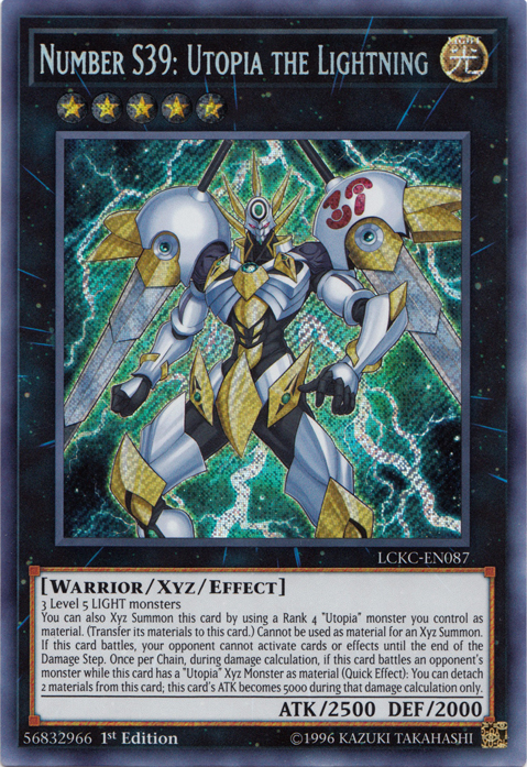 Number S39: Utopia the Lightning [LCKC-EN087] Secret Rare | L.A. Mood Comics and Games