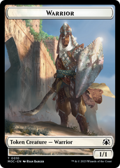 Warrior // Elspeth, Sun's Champion Emblem Double-Sided Token [March of the Machine Commander Tokens] | L.A. Mood Comics and Games