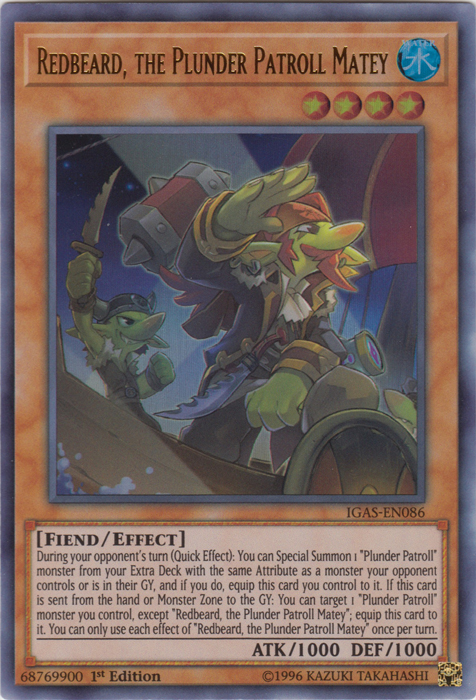 Redbeard, the Plunder Patroll Matey [IGAS-EN086] Ultra Rare | L.A. Mood Comics and Games
