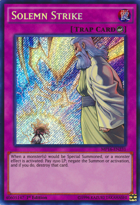 Solemn Strike [MP16-EN231] Secret Rare | L.A. Mood Comics and Games